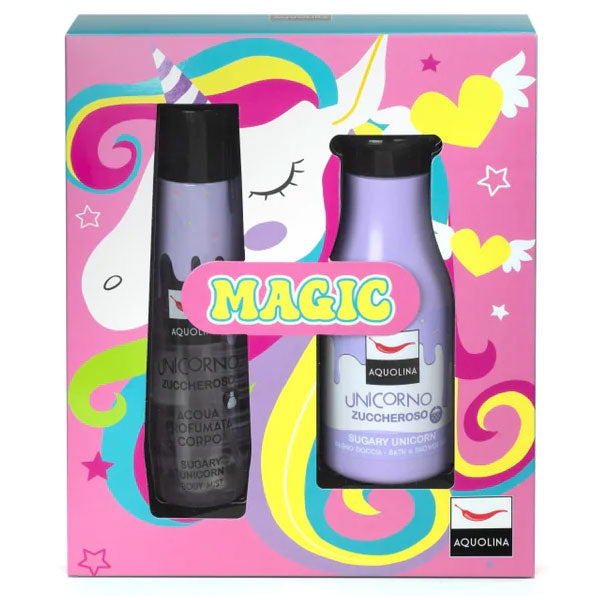 AQUOLINA COFANETTO MAGIC UNICORNO BAGNO 250 ML + ACQUA CORPO - Tre Pi Profumerie