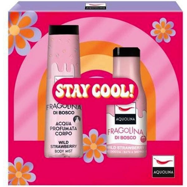 AQUOLINA COFANETTO STAYCOOL FRAGOLINA DI BOSCO ACQUA CORPO - Tre Pi Profumerie