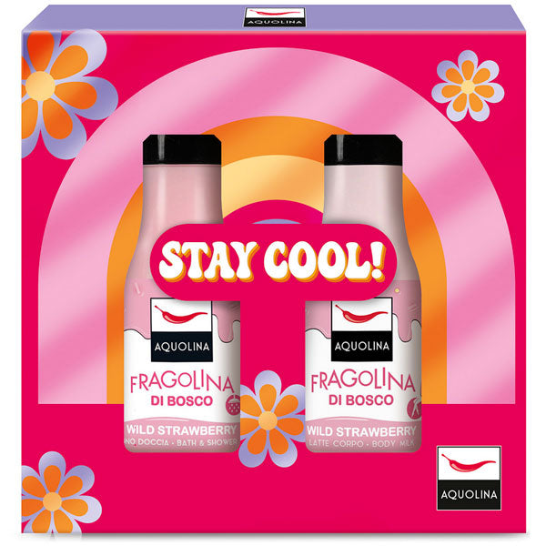 AQUOLINA COFANETTO STAYCOOL FRAGOLINA DI BOSCO BAGNO + LATTE CO - Tre Pi Profumerie