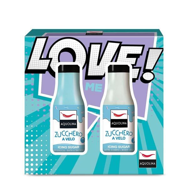 AQUOLINA KIT LOVE MI ZUCCHERO VELO BAGNO + LATTE CORPO 125 ML - Tre Pi Profumerie