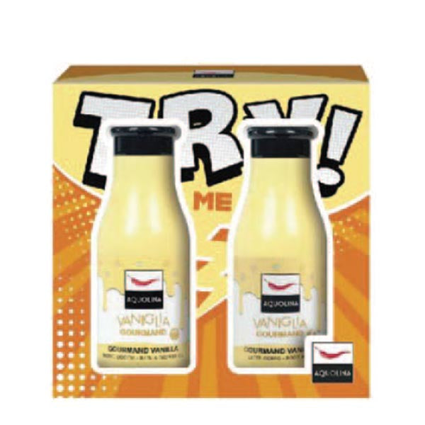 AQUOLINA KIT TRY ME VANIGLIA BAGNO + LATTE CORPO 250 ML - Tre Pi Profumerie