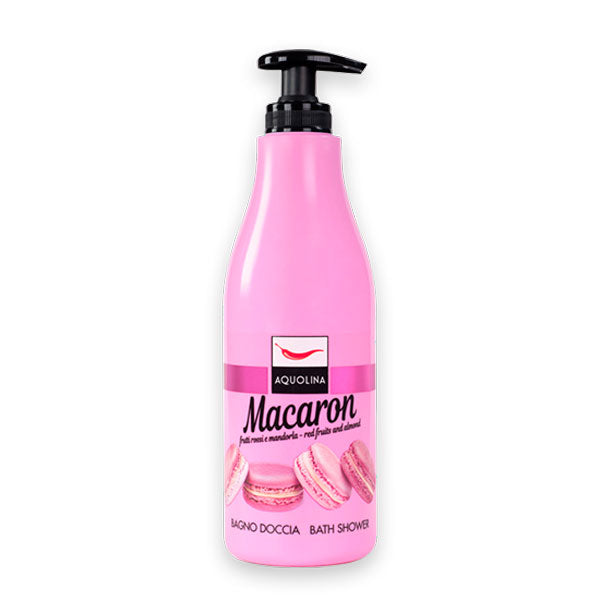 AQUOLINA MACARON BAGNO DOCCIA FRUTTI ROSSI MANDORLA 500 ML - Tre Pi Profumerie