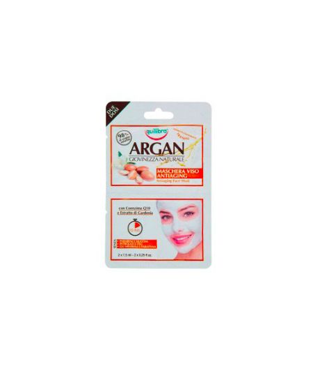 EQUILIBRA ARGAN MASCHERA VISO MONODOSE 2 X 7.5 ML - Tre Pi Profumerie