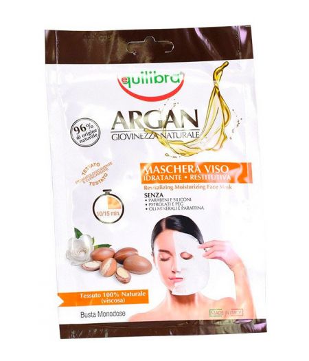 EQUILIBRA ARGAN MASCHERA VISO TESSUTO - Tre Pi Profumerie