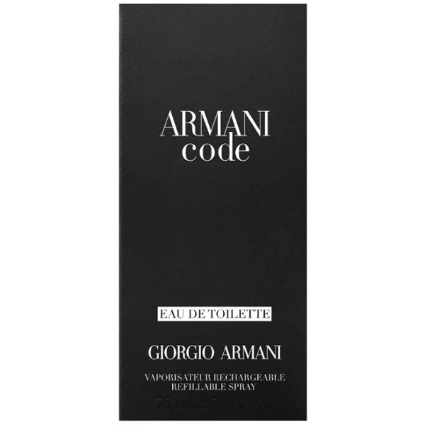 ARMANI CODE UOMO EAU DETOILETTE 75 ML RICARICABILE - Tre Pi Profumerie