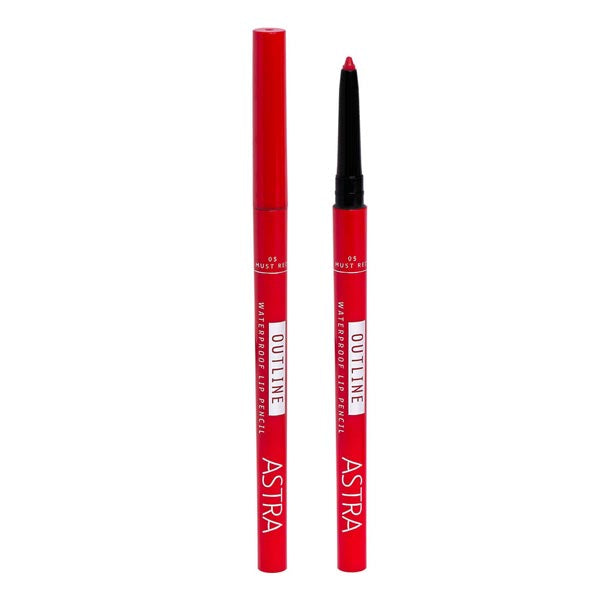 ASTRA MATITA LABBRA OUTLINE WATERPROOF MUST RED 05 - Tre Pi Profumerie