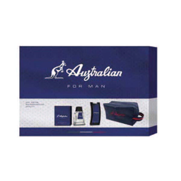 AUSTRALIAN COFANETTO BLU EDT 100 ML + DOCCIA + POCHETTE - Tre Pi Profumerie