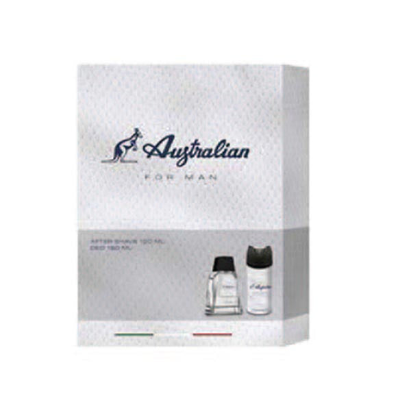 AUSTRALIAN COFANETTO BIANCO AFTER SHAVE 100 ML + DEODORANTE - Tre Pi Profumerie