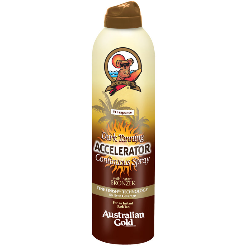 AUSTRALIAN GOLD CONTINUOUS SPRAY ACCELERATOR DARK TANNING 177 ML - Tre Pi Profumerie