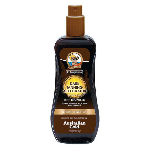 AUSTRALIAN GOLD ACCELERATOR SPRAY GEL DARK TANNING 237 ML - Tre Pi Profumerie