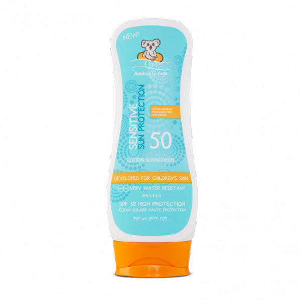 AUSTRALIAN GOLD KIDS SENSITIVE SUN PROTECTION SPF 50 237 ML - Tre Pi Profumerie