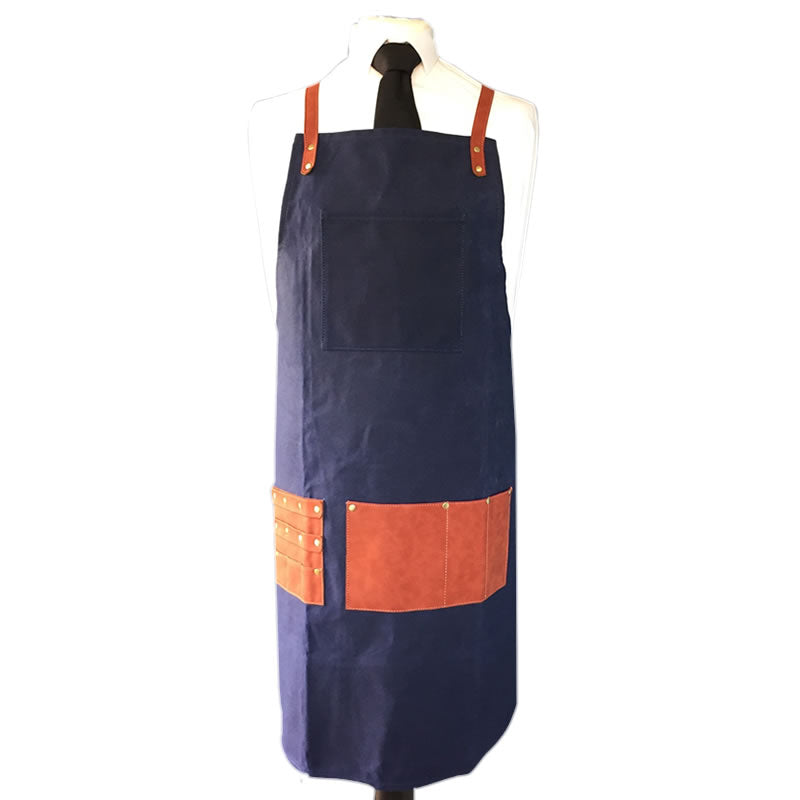 BARBER PRO GREMBIULE APRON DENIM BLUE - Tre Pi Profumerie