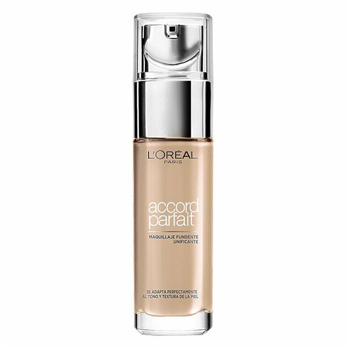 L'OREAL FONDOTINTA ACCORD PARFAIT FLUIDO BEIGE DORE 3.D/3.W - Tre Pi Profumerie