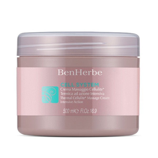 BENHERBE CELL SYSTEM CREMA MASSAGGIO CELLULITE TERMICA 500 ML - Tre Pi Profumerie
