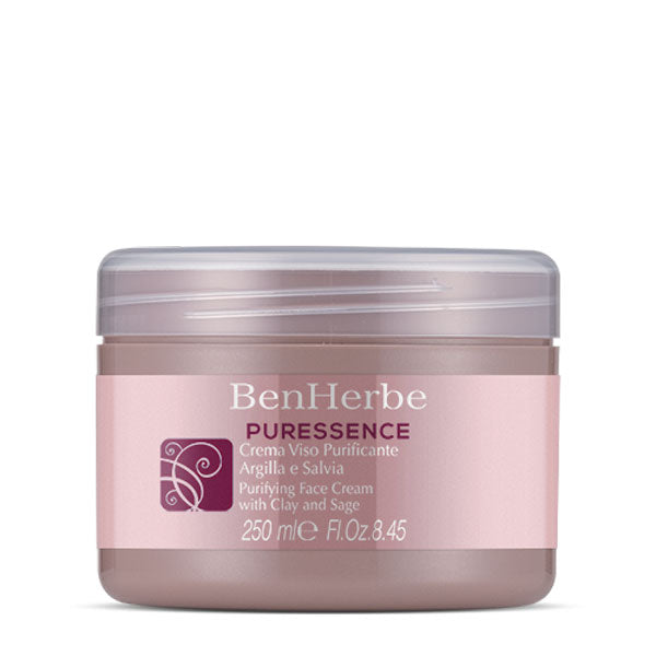 BENHERBE PURESSENCE CREMA VISO PURIFICANTE ARGILLA SALVIA 250 ML - Tre Pi Profumerie