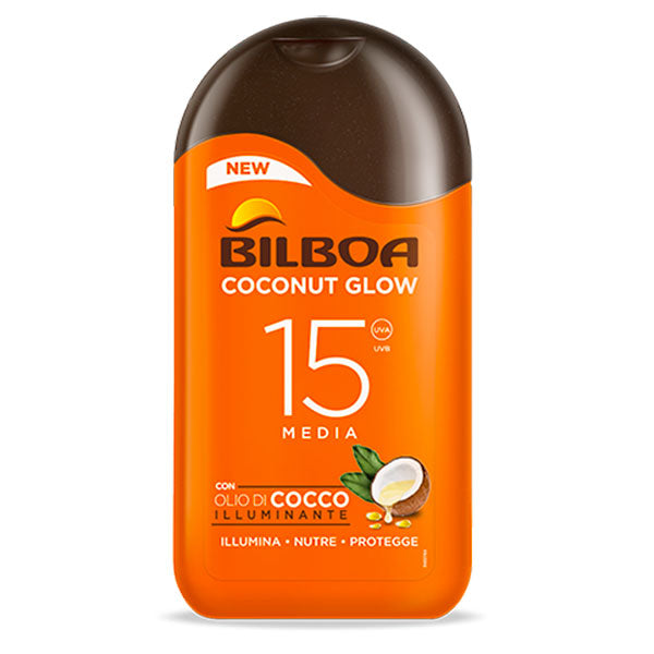BILBOA COCONUT GLOW LATTE SOLARE SPF 15 200 ML - Tre Pi Profumerie