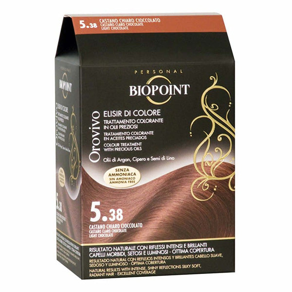 BIOPOINT OROVIVO ELISIRCOLORE CASTANO CHIARO CIOCCOLATO 5.38 - Tre Pi Profumerie