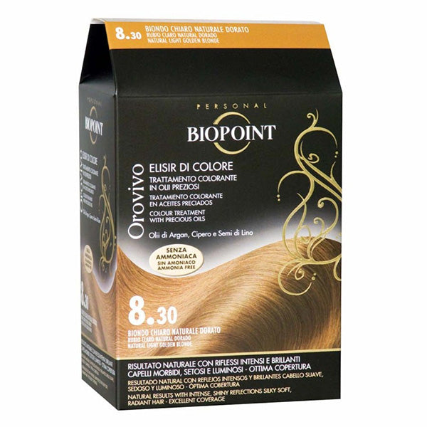 BIOPOINT OROVIVO ELISIRCOLORE BIONDO CHIARO NATURALE DORATO 8.3 - Tre Pi Profumerie