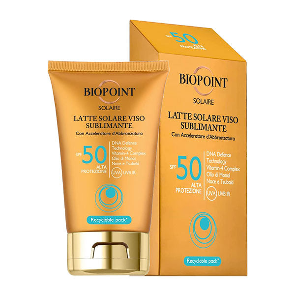 BIOPOINT SOLAIRE LATTE SOLARE VISO SUBLIMINANTE SPF 50 50 ML - Tre Pi Profumerie