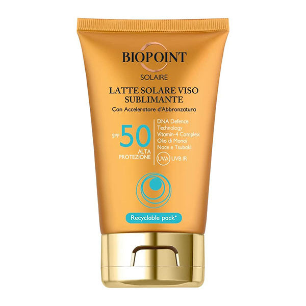 BIOPOINT SOLAIRE LATTE SOLARE VISO SUBLIMINANTE SPF 50 50 ML - Tre Pi Profumerie