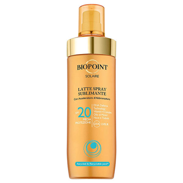 BIOPOINT SOLAIRE LATTE SPRAY SUBLIMINANTE SPF 20 250 ML - Tre Pi Profumerie