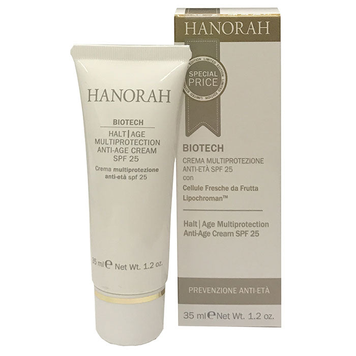 HANORAH BIOTECH CREMA MULTIPROTEZIONE ANTI ETA SPF 25 35 ML - Tre Pi Profumerie