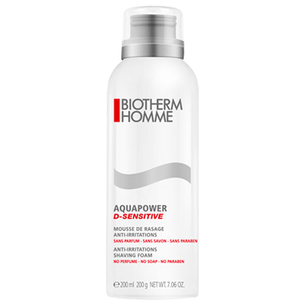BIOTHERM HOMME AQUAPOWER D-SENSITIVE MOUSSE PER RASATURA 200 ML - Tre Pi Profumerie
