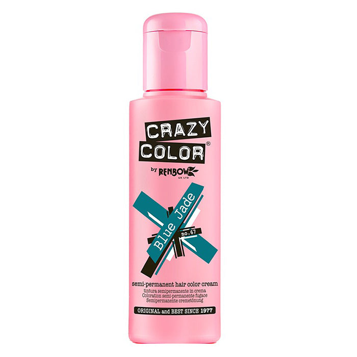 CRAZY COLOR SEMI-PERMANENT HAIR COLOR CREAM BLUE JADE 67 - Tre Pi Profumerie