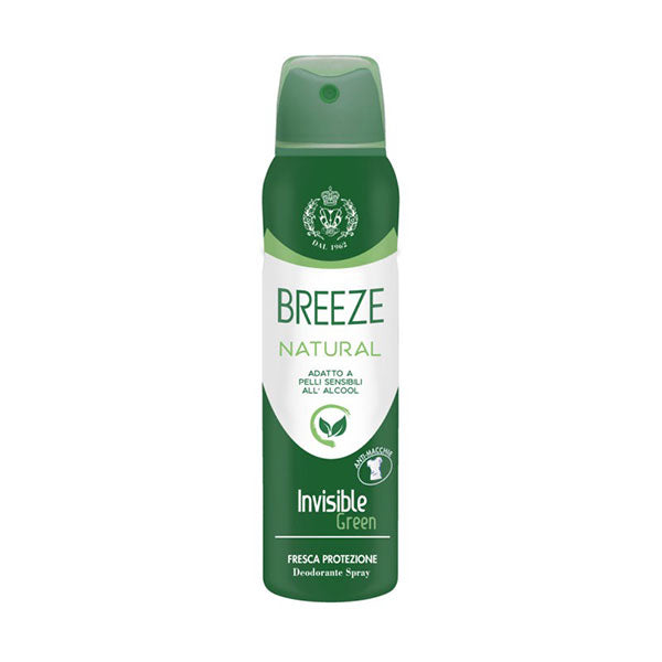 BREEZE DEODORANTE SPRAYNATURAL ESSENCE INVISIBLE FRESH 150 ML - Tre Pi Profumerie