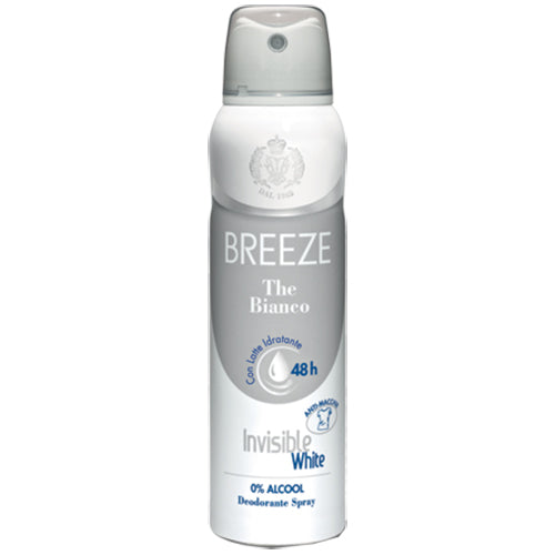 BREEZE DEODORANTE SPRAYTHE BIANCO INVISIBLE WHITE 150 ML - Tre Pi Profumerie