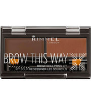 RIMMEL BROW THIS WAY KIT SOPRACCIGLIA DARK BROWN 003 - Tre Pi Profumerie