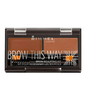 RIMMEL BROW THIS WAY KIT SOPRACCIGLIA MID BROWN 002 - Tre Pi Profumerie
