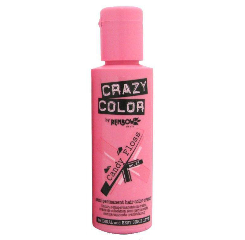 CRAZY COLOR SEMI-PERMANENT HAIR COLOR CREAM CANDY FLOSS 65 - Tre Pi Profumerie