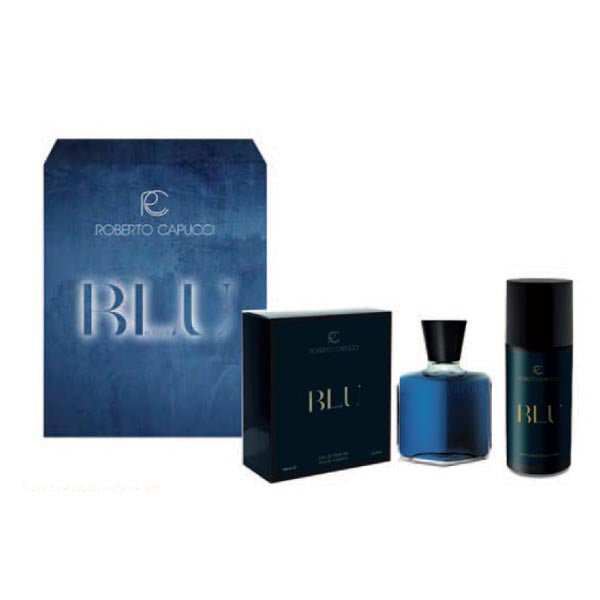 CAPUCCI BLU WATER COFANETTO EDP 100 ML + DEODORANTE - Tre Pi Profumerie