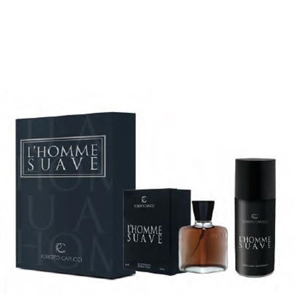 CAPUCCI L'HOMME SUAVE COFANETTO EDT - DEODORANTE - Tre Pi Profumerie