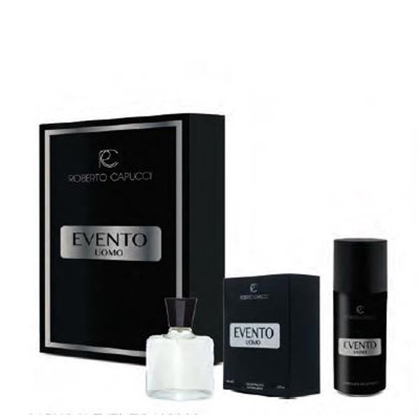 CAPUCCI EVENTO UOMO COFANETTO DOPOBARBA - DEODORANTE - Tre Pi Profumerie