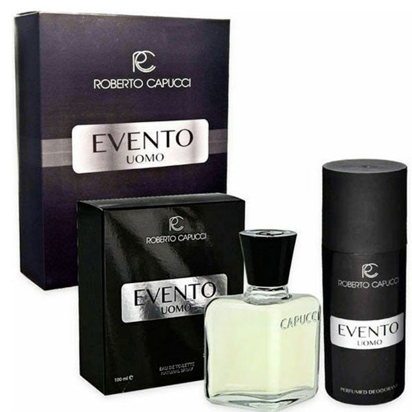 CAPUCCI EVENTO UOMO COFANETTO EDT 100 ML + DEO 150 ML - Tre Pi Profumerie