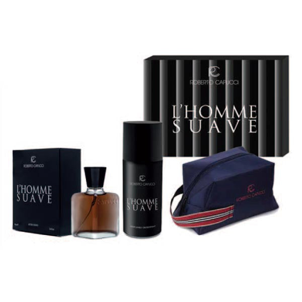 CAPUCCI SUAVE COFANETTOAFTER SHAVE 100 ML + BORSELLO - Tre Pi Profumerie