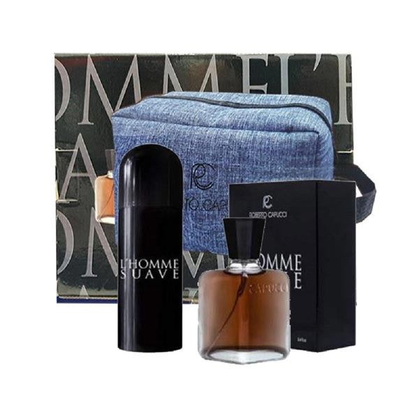 CAPUCCI L'HOMME SUAVE COFANETTO DOPOBARBA + DEODORANTE - Tre Pi Profumerie