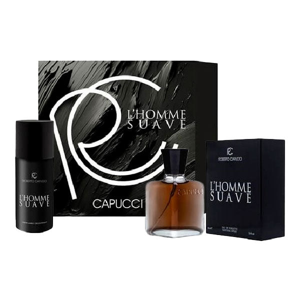 CAPUCCI L'HOMME SUAVE COFANETTO EDT 100 ML + DEO 150 ML - Tre Pi Profumerie