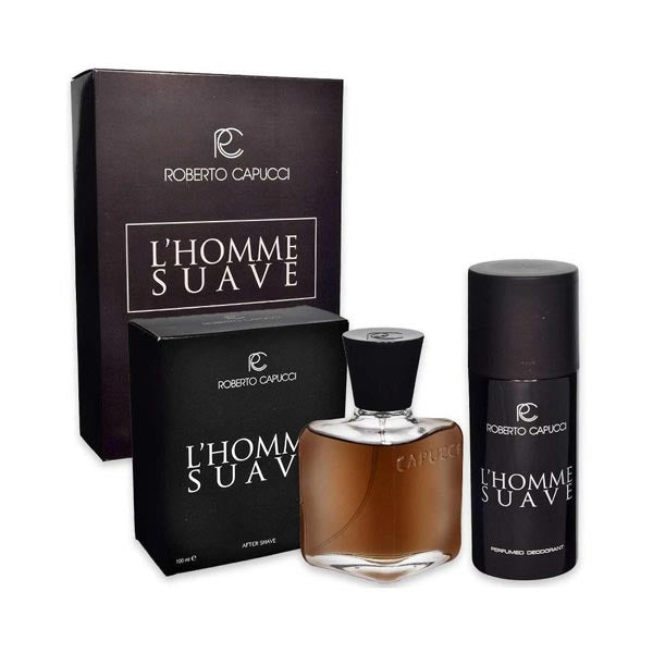 CAPUCCI L'HOMME SUAVE DOPOBARBA 100 ML + DEODORANTE - Tre Pi Profumerie