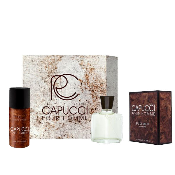 CAPUCCI POUR HOMME COFANETTO EDT 100 ML + DEO 150 ML - Tre Pi Profumerie