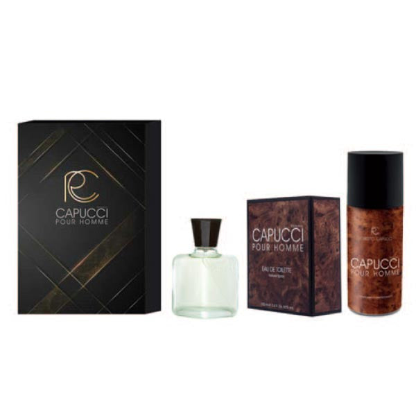 CAPUCCI UOMO COFANETTO EDT 100 ML + DEODORANTE + BEAUTY - Tre Pi Profumerie