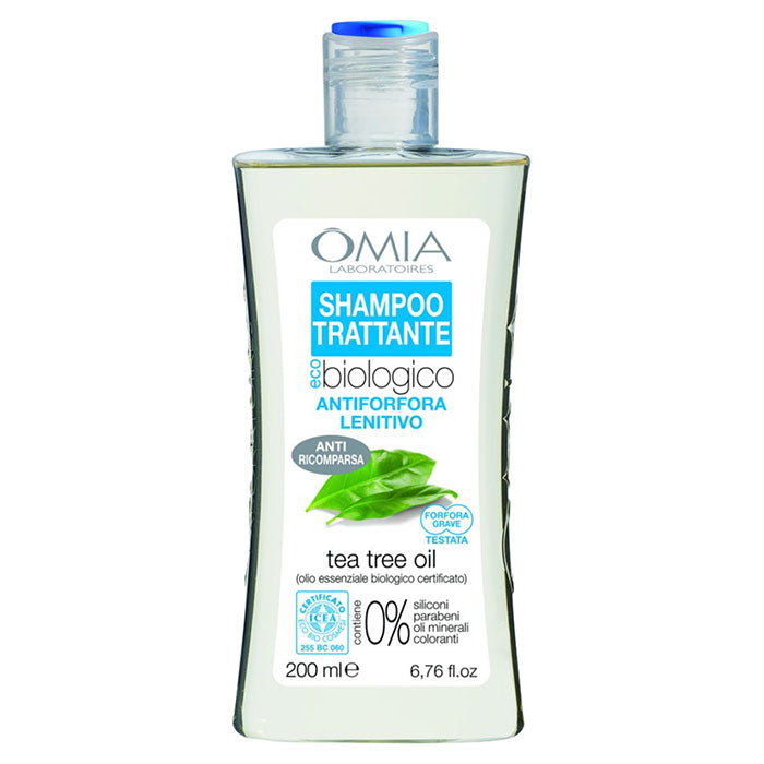OMIA SHAMPOO TRATTANTE ANTIFORFORA LENITIVO TEA TREE OIL 200 ML - Tre Pi Profumerie