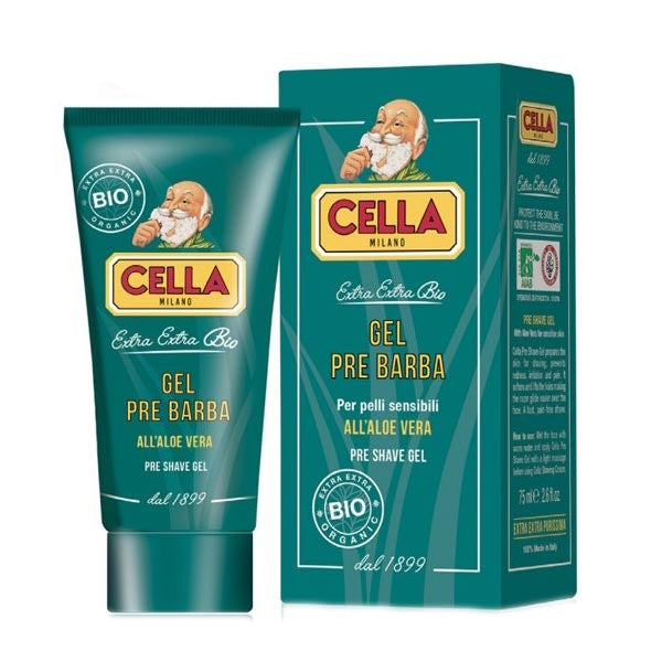 CELLA MILANO GEL PRE BARBA ALL'ALOE VERA BIO 75 ML - Tre Pi Profumerie