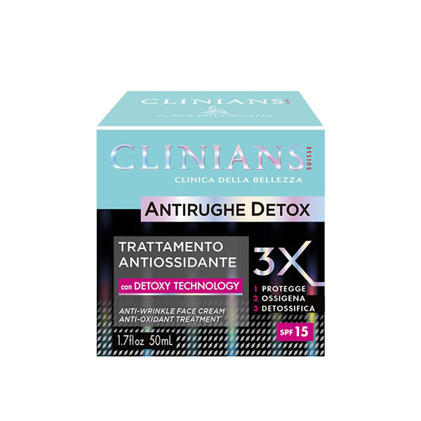 CLINIANS ANTIRUGHE DETOX TRATTAMENO ANTIOSSIDANTE 50 ML - Tre Pi Profumerie