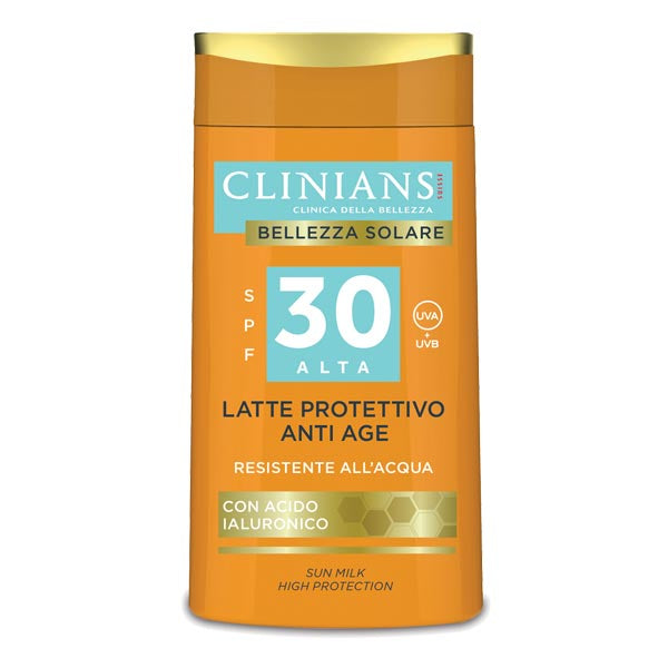 CLINIANS SOLARE LATTE PROTETTIVO ANTI-AGE SPF 30 200 ML - Tre Pi Profumerie
