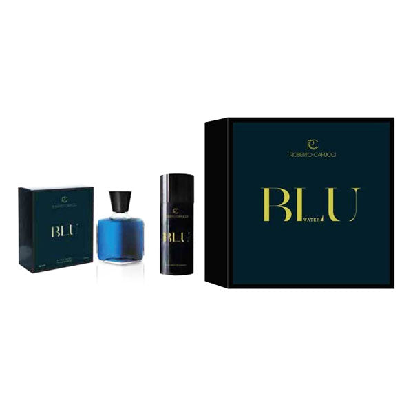 CAPUCCI BLU WATER COFANETTO EDP 100 ML + DEODORANTE 150 ML - Tre Pi Profumerie