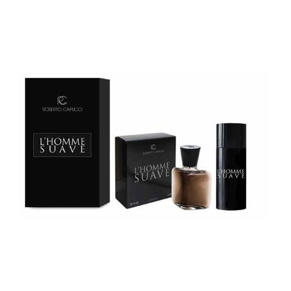CAPUCCI L'HOMME SUAVE DOPOBARBA 100 ML + DEODORANTE 150 ML - Tre Pi Profumerie