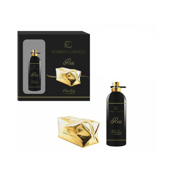 CAPUCCI ROSE POUR FEMMECOFANETTO PARFUM SPRAY 100 ML + POCHET - Tre Pi Profumerie